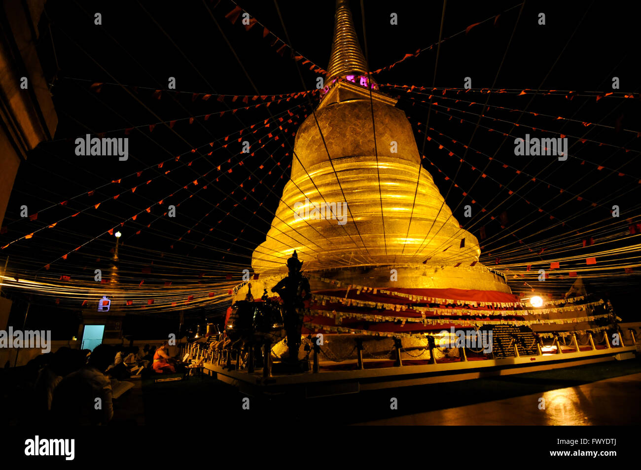 Bangkok Wat Saket Tempel Stockfoto