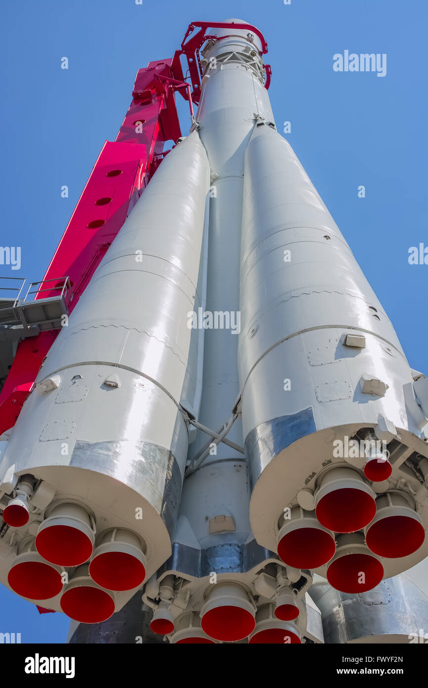 Russische Rakete Wostok, Moskau, Russland, Osteuropa Stockfoto