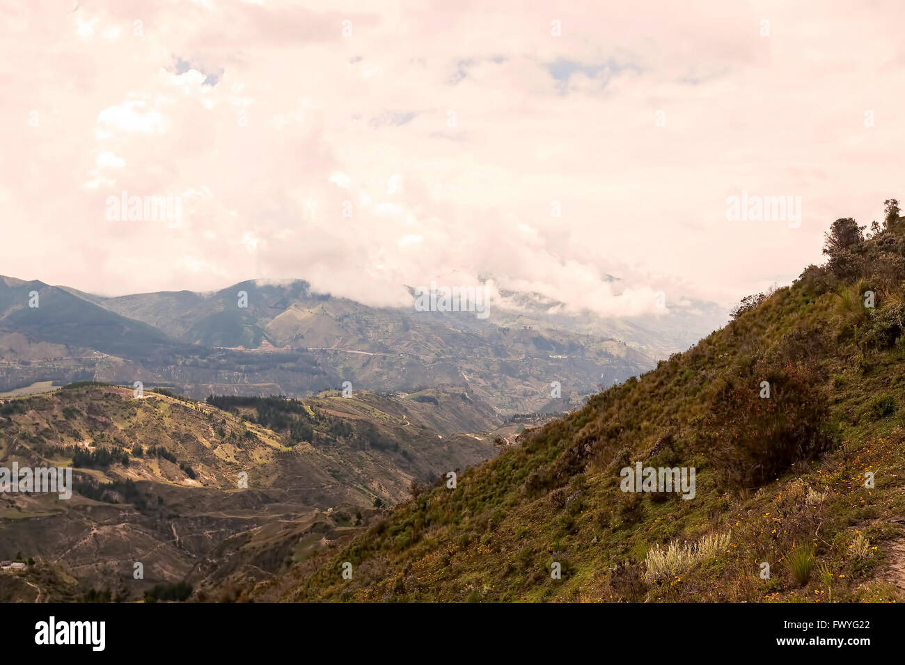 Luftbild In Südamerika Anden, die längste Gebirgskette Continental Stockfoto