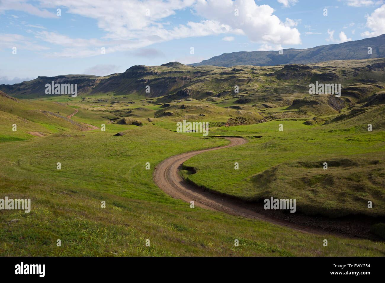 Kollumulavegur, südlichen Region, Island Stockfoto