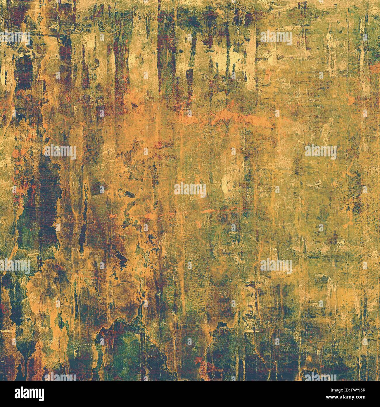 Kunst-Grunge-Textur - für kreatives Design oder Skizzenbuch. Mit verschiedenen Farbmustern: gelb (Beige); Braun; Grün; rot (Orange) Stockfoto