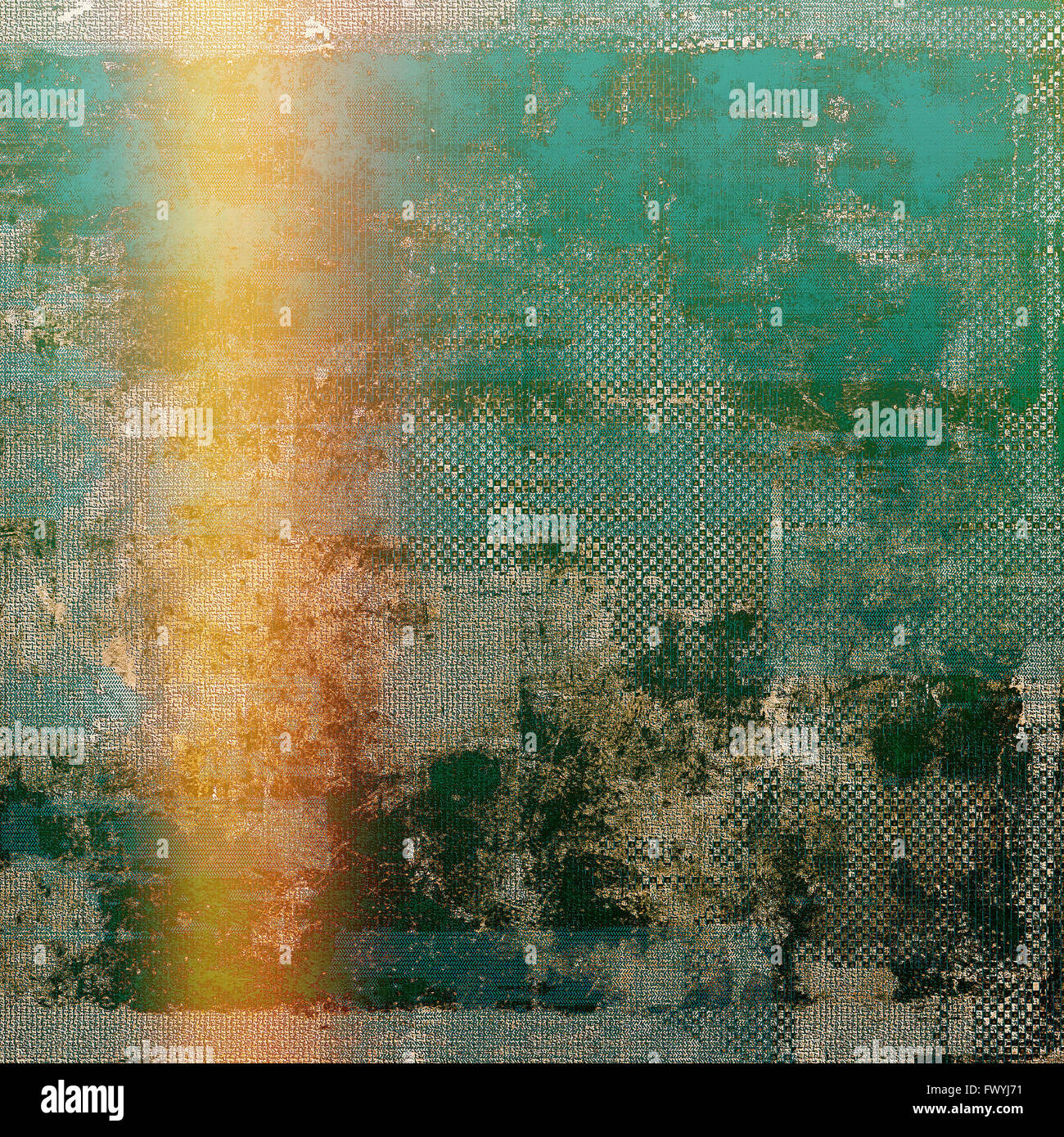 Kunst abstrakte Grunge grafischen Hintergrund. Mit verschiedenen Farbmustern: gelb (Beige); Braun; Grün; Blau Stockfoto