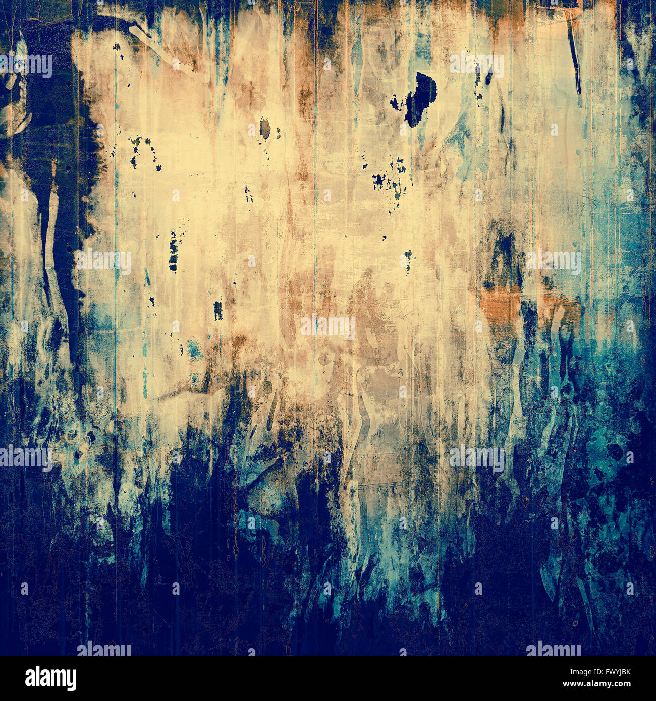 Kunst abstrakte Grunge grafischen Hintergrund. Mit verschiedenen Farbmustern: gelb (Beige); Braun; Blau; Cyan; grau Stockfoto