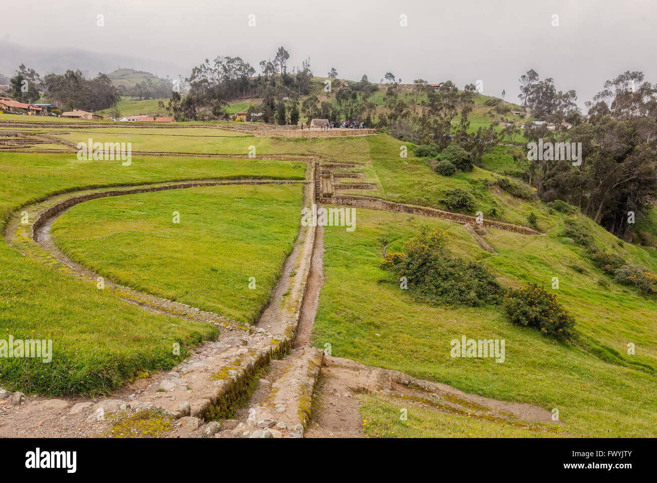 Ingapirca, die Burganlage ist von Es Canar Inka Herkunft, Ecuador, Südamerika Stockfoto