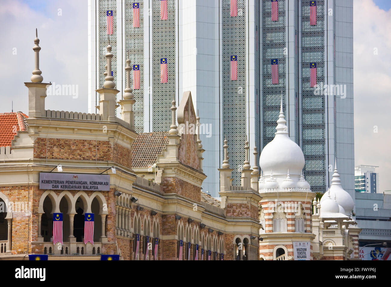 Dataran Merdeka, Symbol der Platz der Unabhängigkeit, Kuala Lumpur, Malaysia Stockfoto