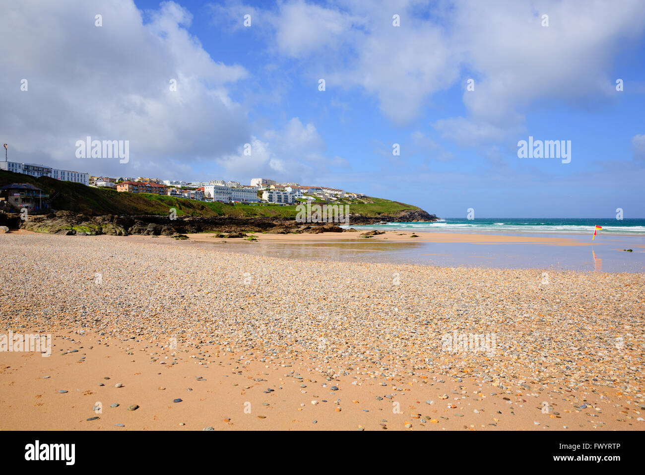 Fistral Strand Newquay North Cornwall eines der beliebtesten im Vereinigten Königreich Stockfoto