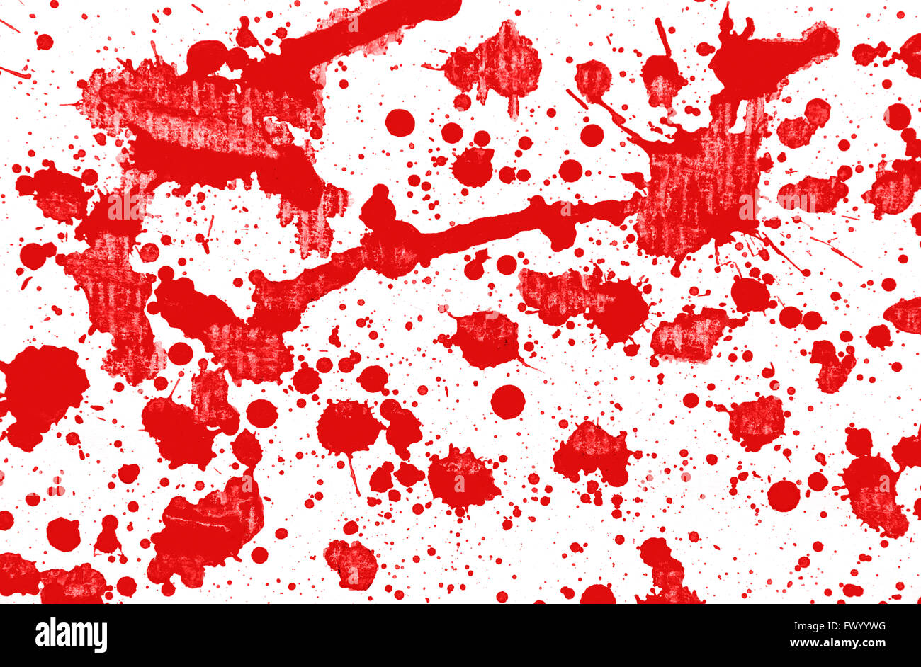 Roter Farbe auf weißem Papier, Kunst Hintergrund verschüttet. Stockfoto