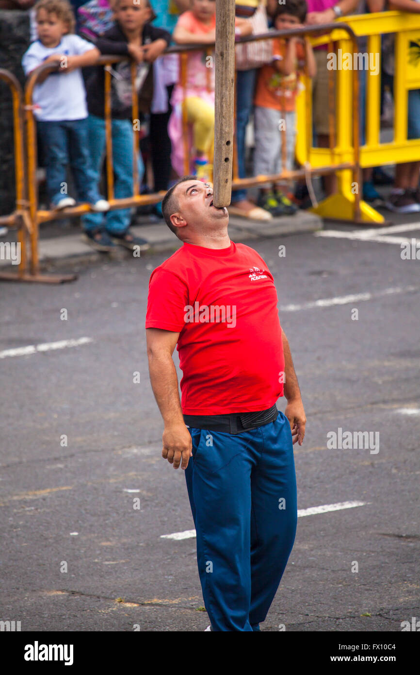 Öffentliche Ausstellung der Kanarischen Pflug Aufhebung Stockfoto
