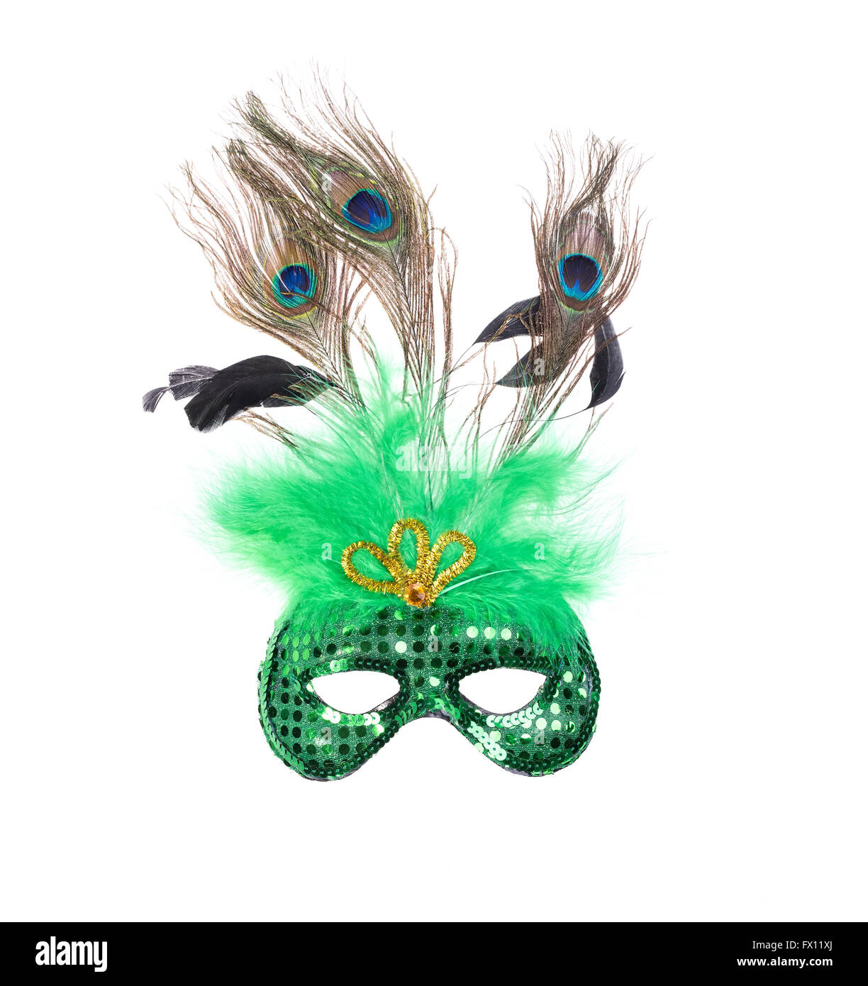 gefiederten Karneval Maske Stockfoto