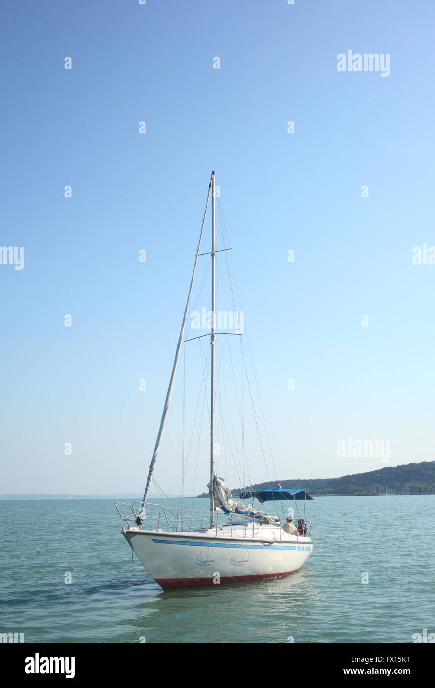 Yacht auf den Plattensee in Ungarn Stockfoto