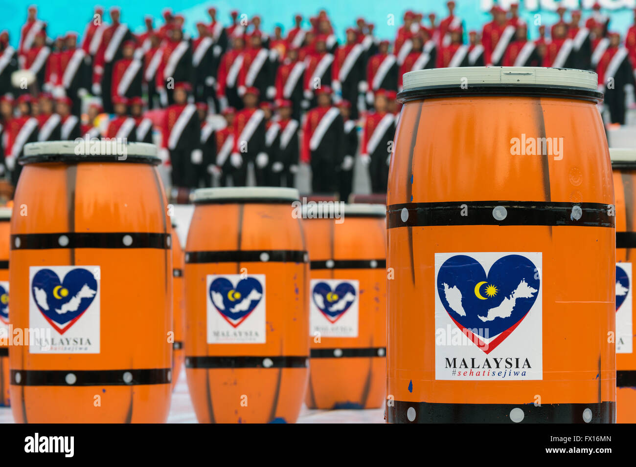 Malaysischen Streitkräften die Teilnahme an merdeka Tag, eine Feier von ...