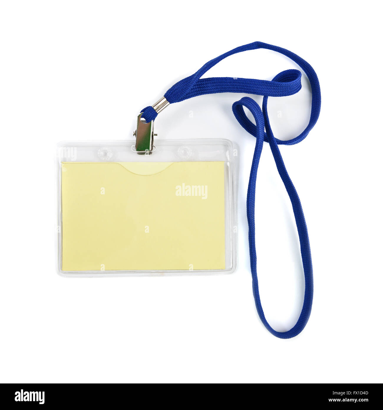 ID oder Sicherheit Grußkarte mit blauem Halsband Stockfoto