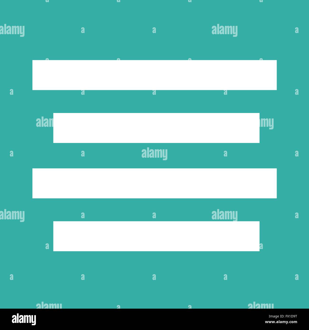 Ausrichten von Text Zentrum Symbol Zeichen Illustration Stock Vektor