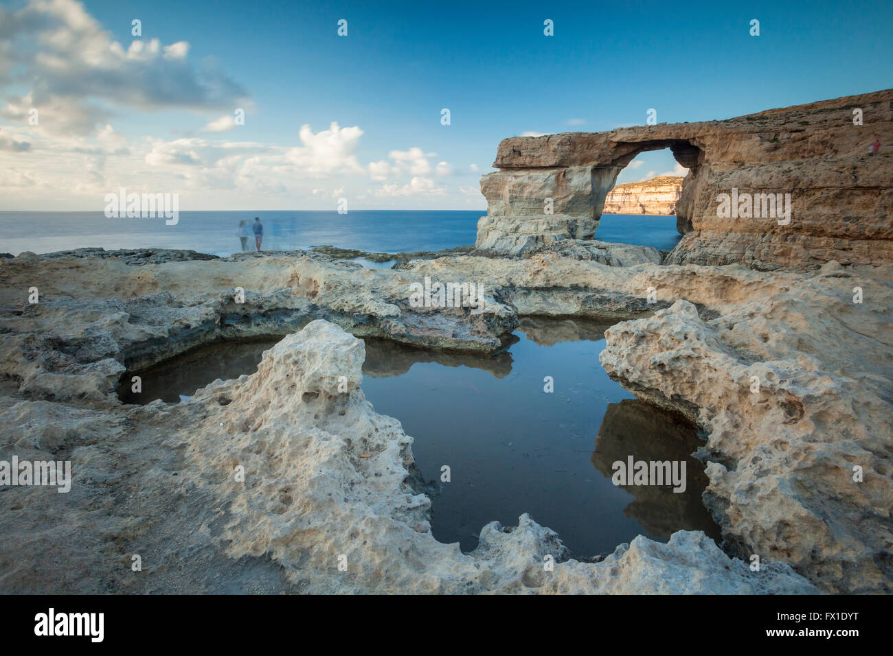 Nachmittag in Azure Window auf der Küste von Gozo, Malta, Europa. Stockfoto