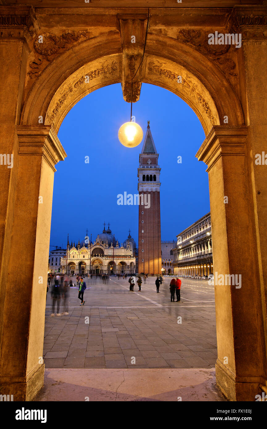 Piazza di San Marco (Markusplatz), Venedig, Veneto, Italien. Stockfoto