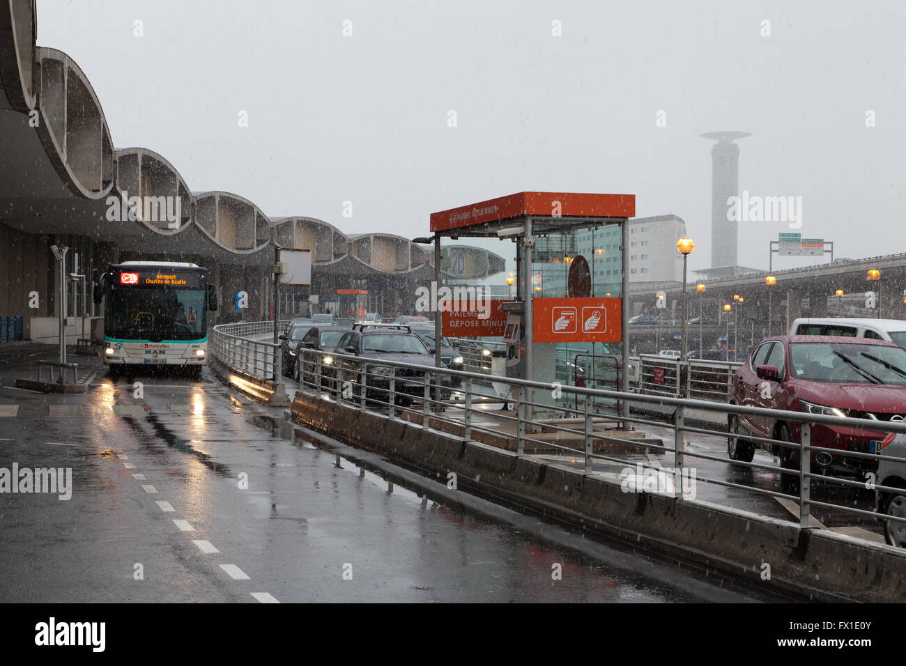 Paris Charles de Gaulle Flughafen, Frankreich. Stockfoto