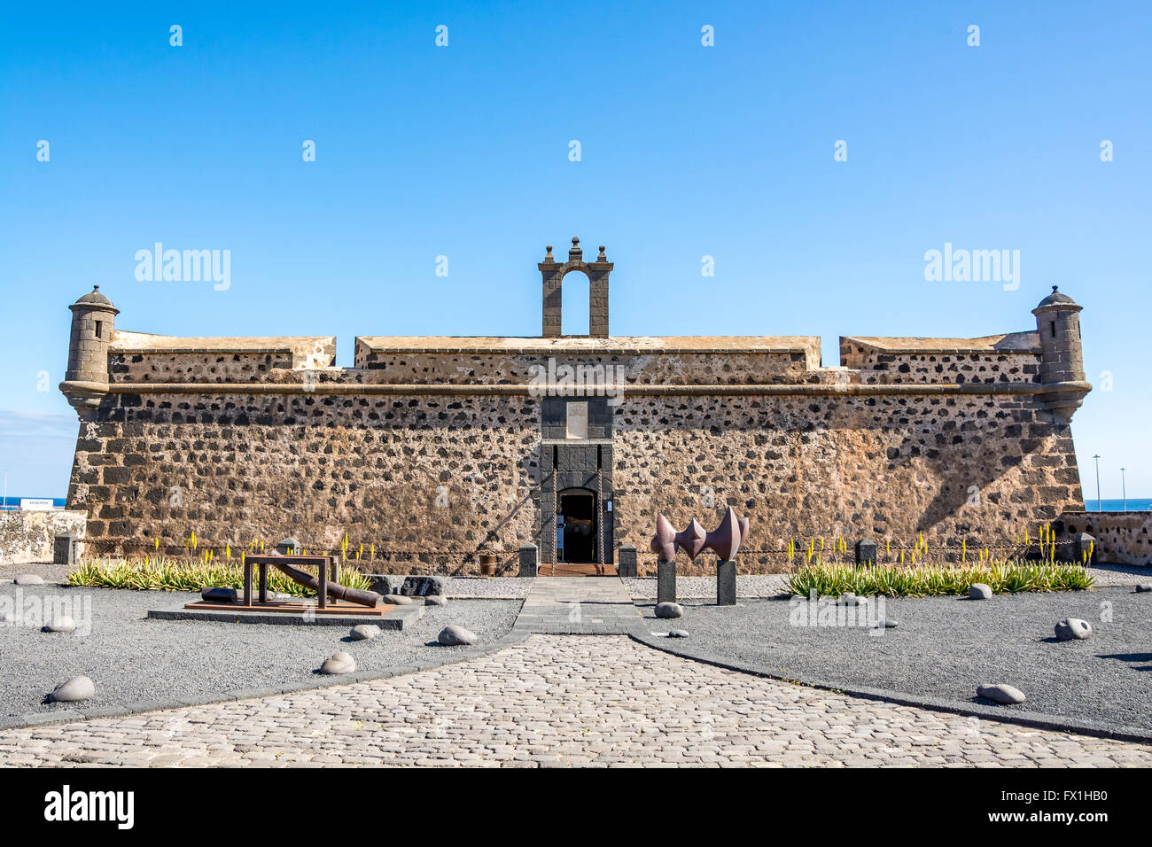 Castillo de San Jose, Schloss von San Jose, in dem sich das Museum für zeitgenössische Kunst, Arrecife, Lanzarote, Spanien Stockfoto