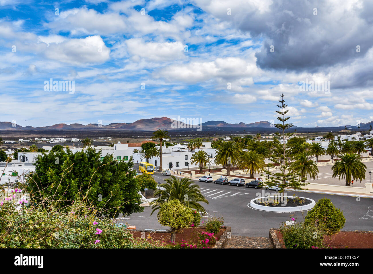 Yaiza, ein malerisches kleines Dorf auf Lanzarote Insel im Timanfaya Nationalpark, Kanarische Inseln, Spanien. Stockfoto