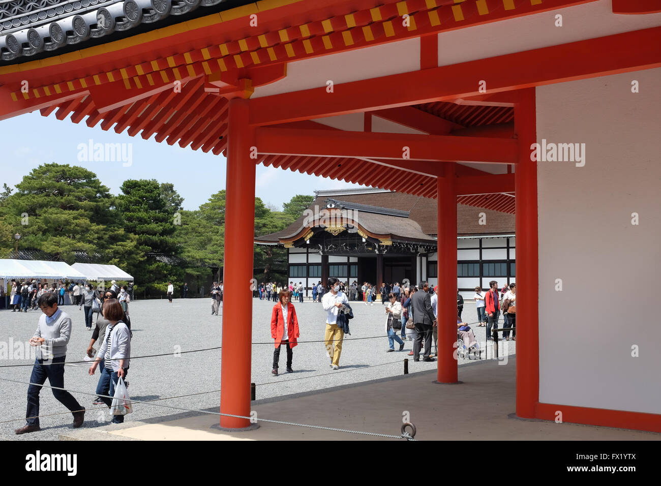 Im Inneren der Kaiserpalast in Kyoto. Dies ist der früher herrschenden Palast des Kaisers von Japan. Er verlegt nach Tokio im Jahre 1869. Stockfoto