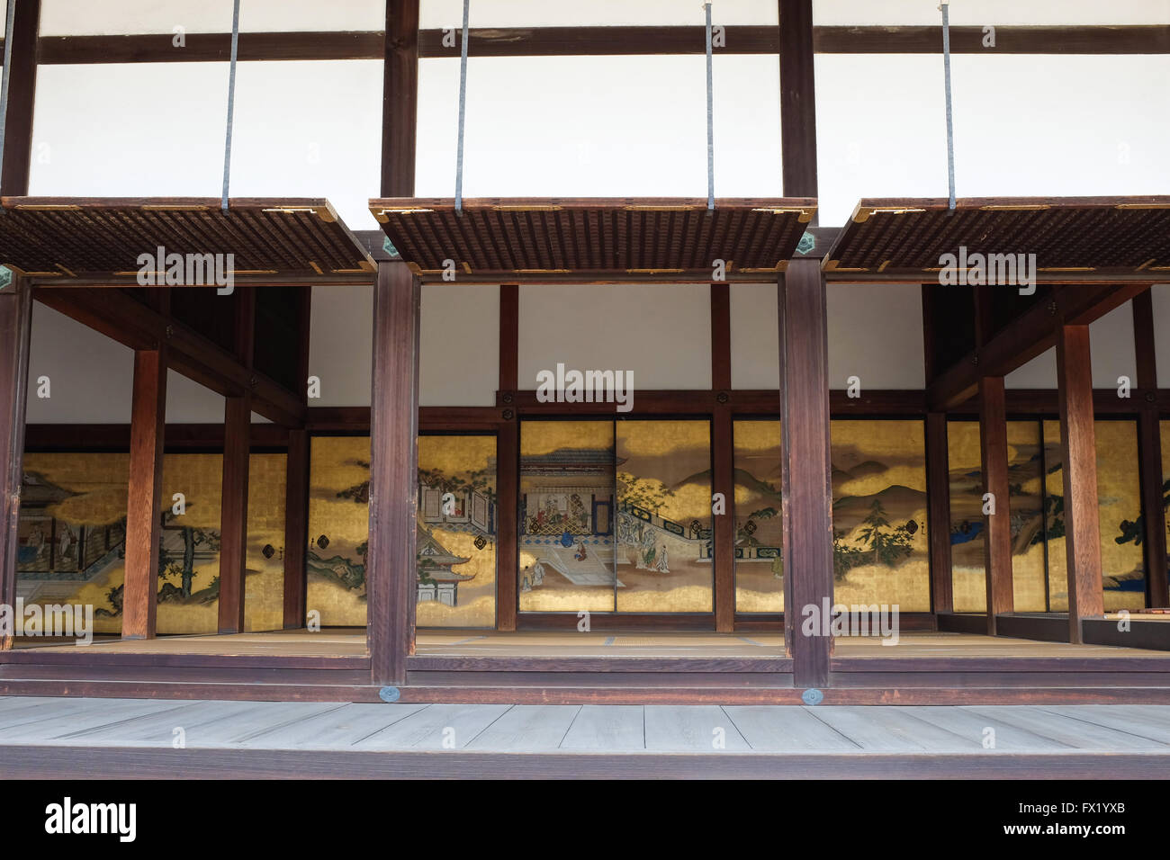 Im Inneren der Kaiserpalast in Kyoto. Dies ist der früher herrschenden Palast des Kaisers von Japan. Er verlegt nach Tokio im Jahre 1869. Stockfoto