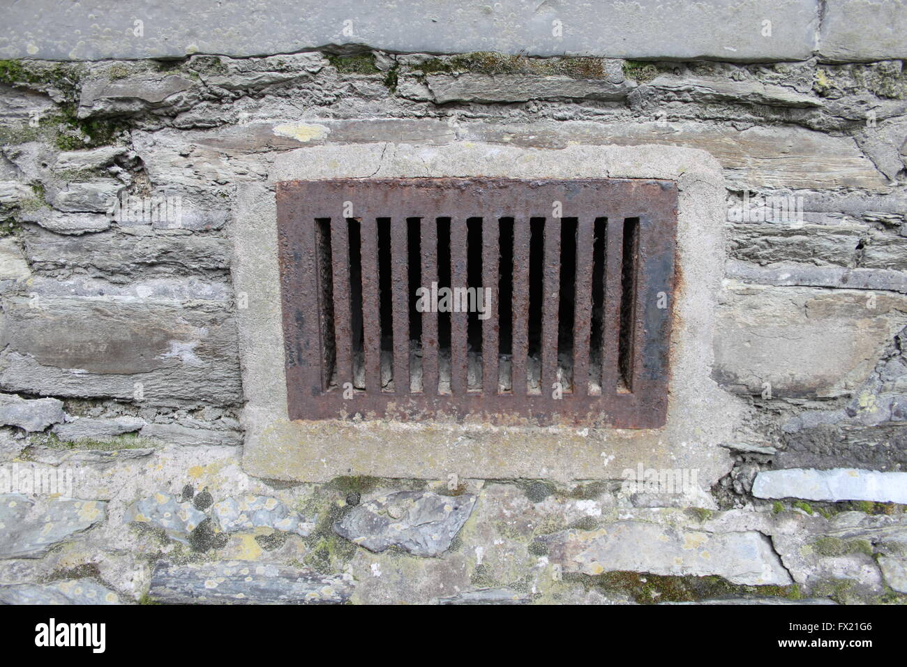 Nahaufnahme Des Alten Etwas Rostig Gusseisen Gitter Oder Air