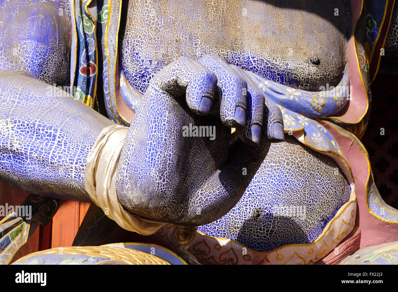 Religiöse Statue in Shaxi Tempel, Yunnan, China, Asien Stockfoto