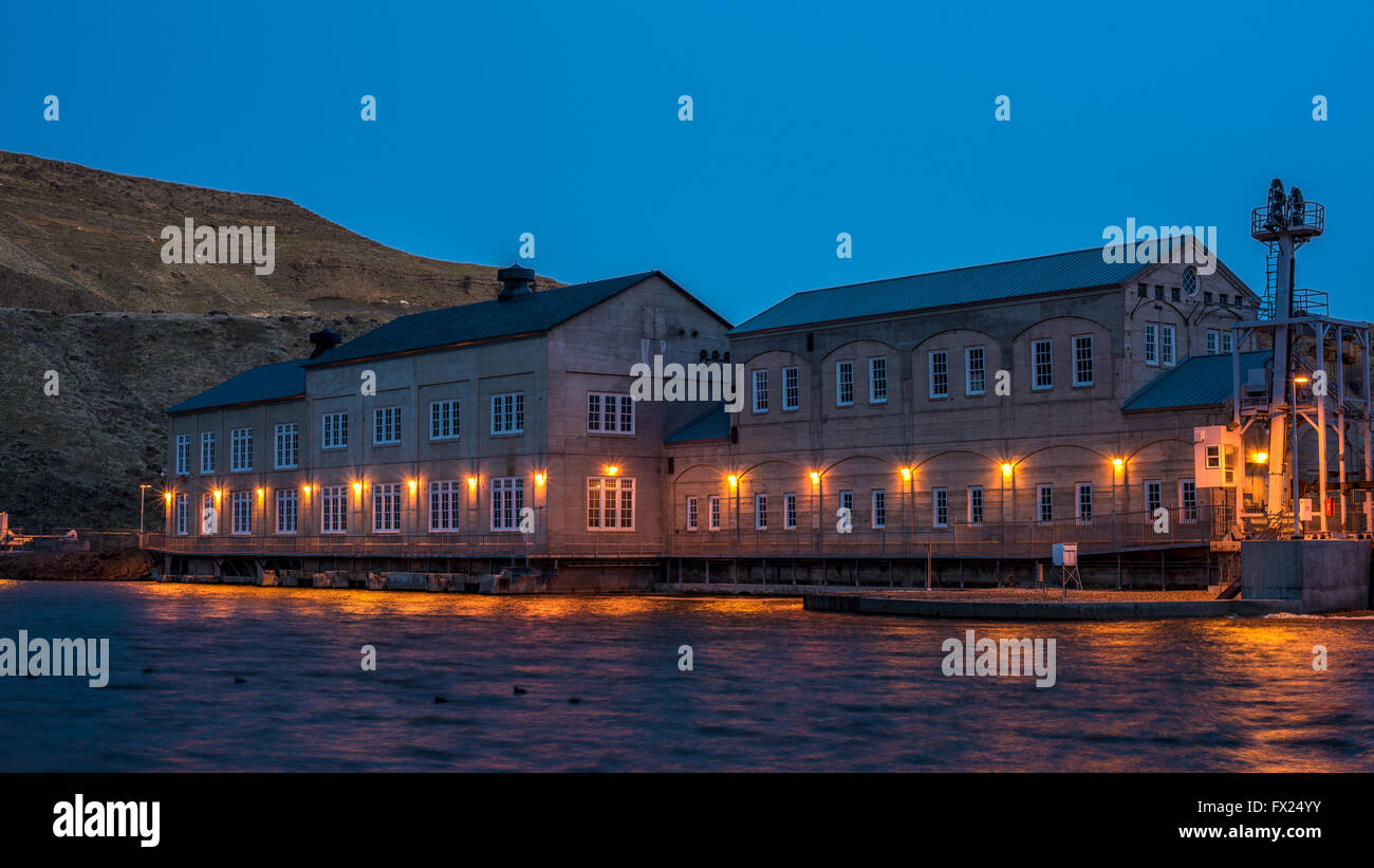 Historischen Damm im Snake River in Idaho Stockfoto