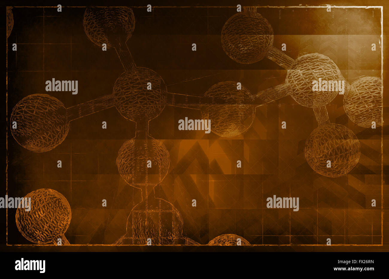 Genetischen Code-Sequenz der DNA-Protein-Kunst Stockfoto