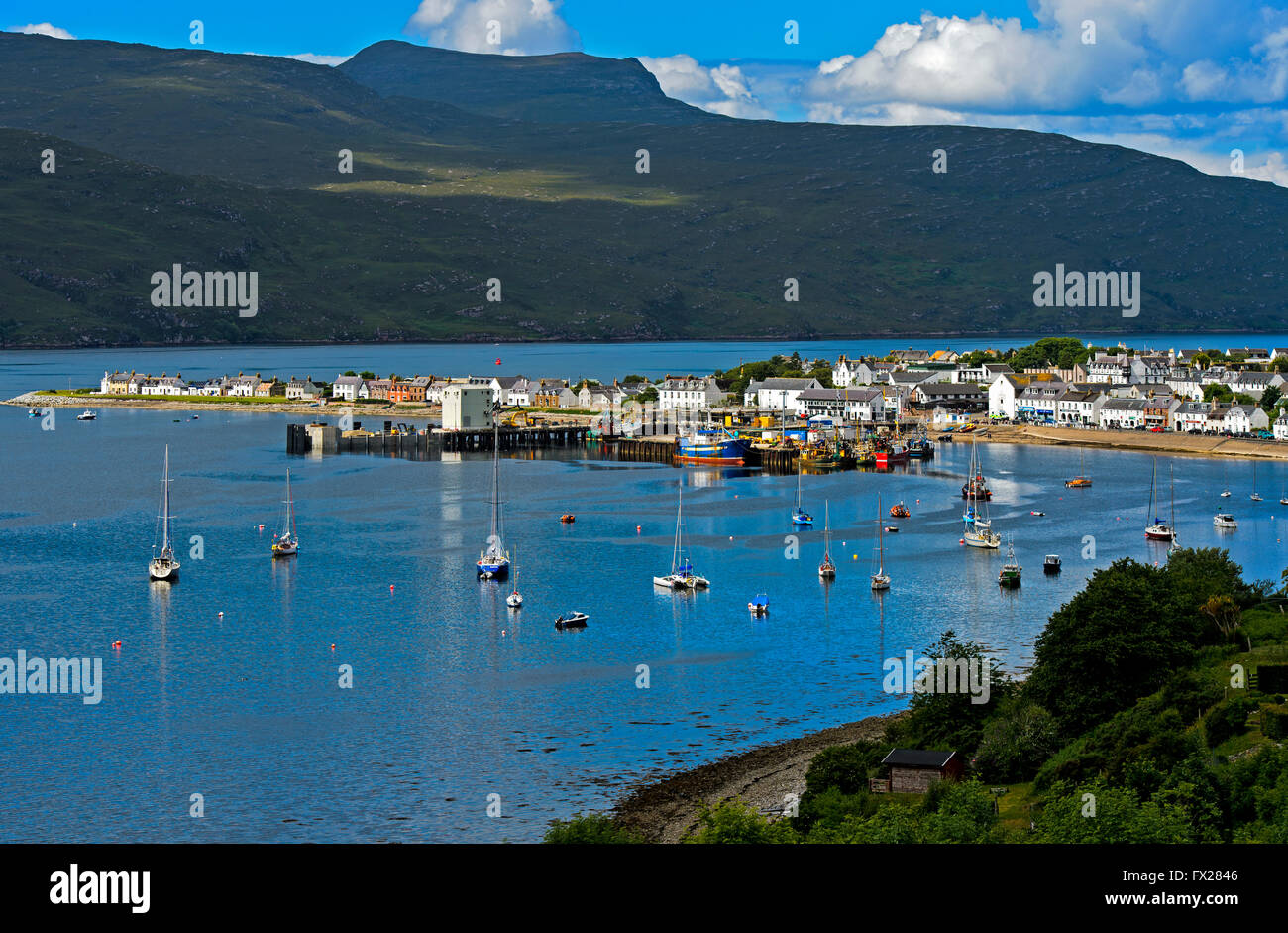 Fährhafen, Ullapool, Ross-Shire, Schottland, Großbritannien Stockfoto