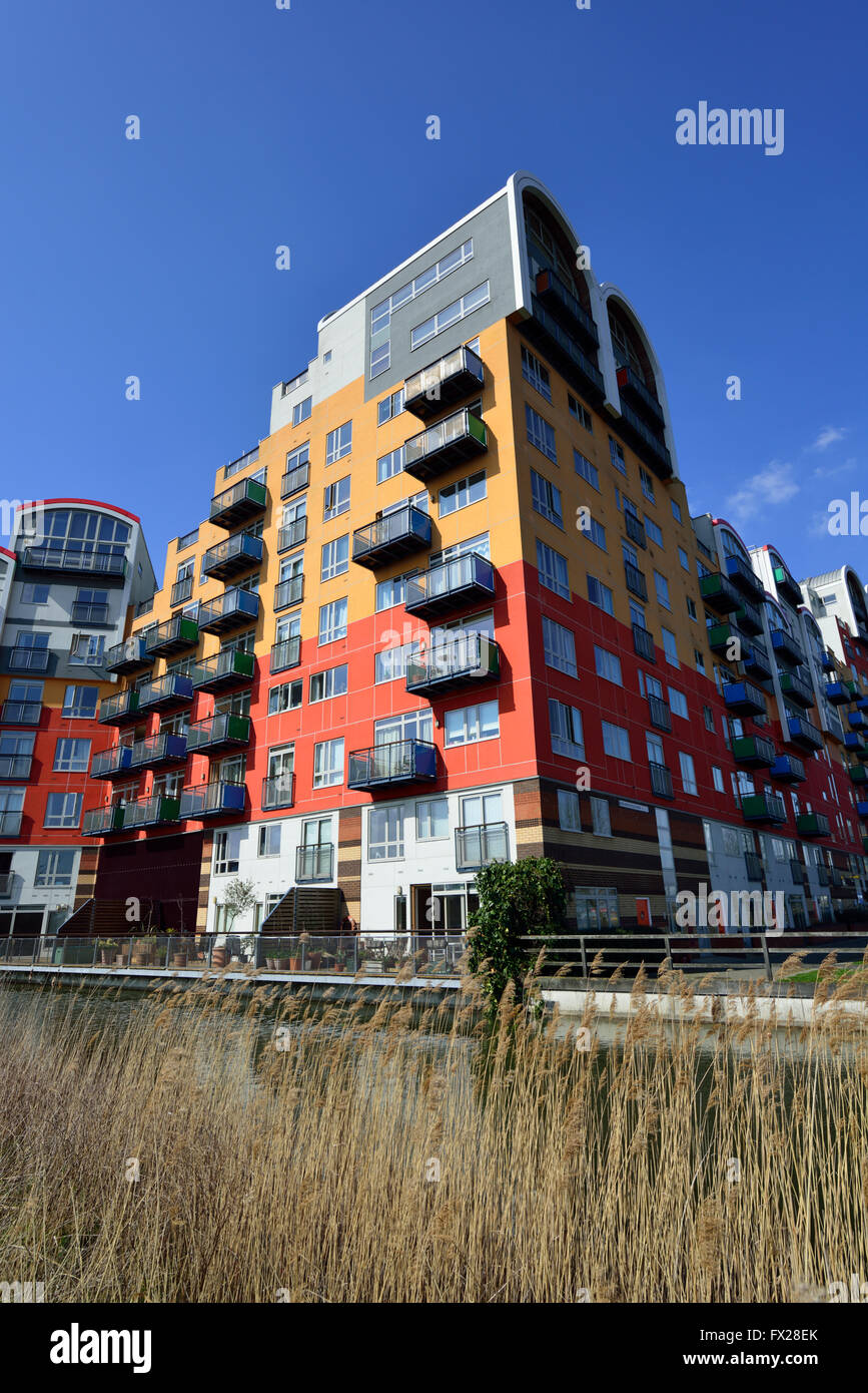 Greenwich Millennium Village, Greenwich Halbinsel, SE10 London, Vereinigtes Königreich Stockfoto