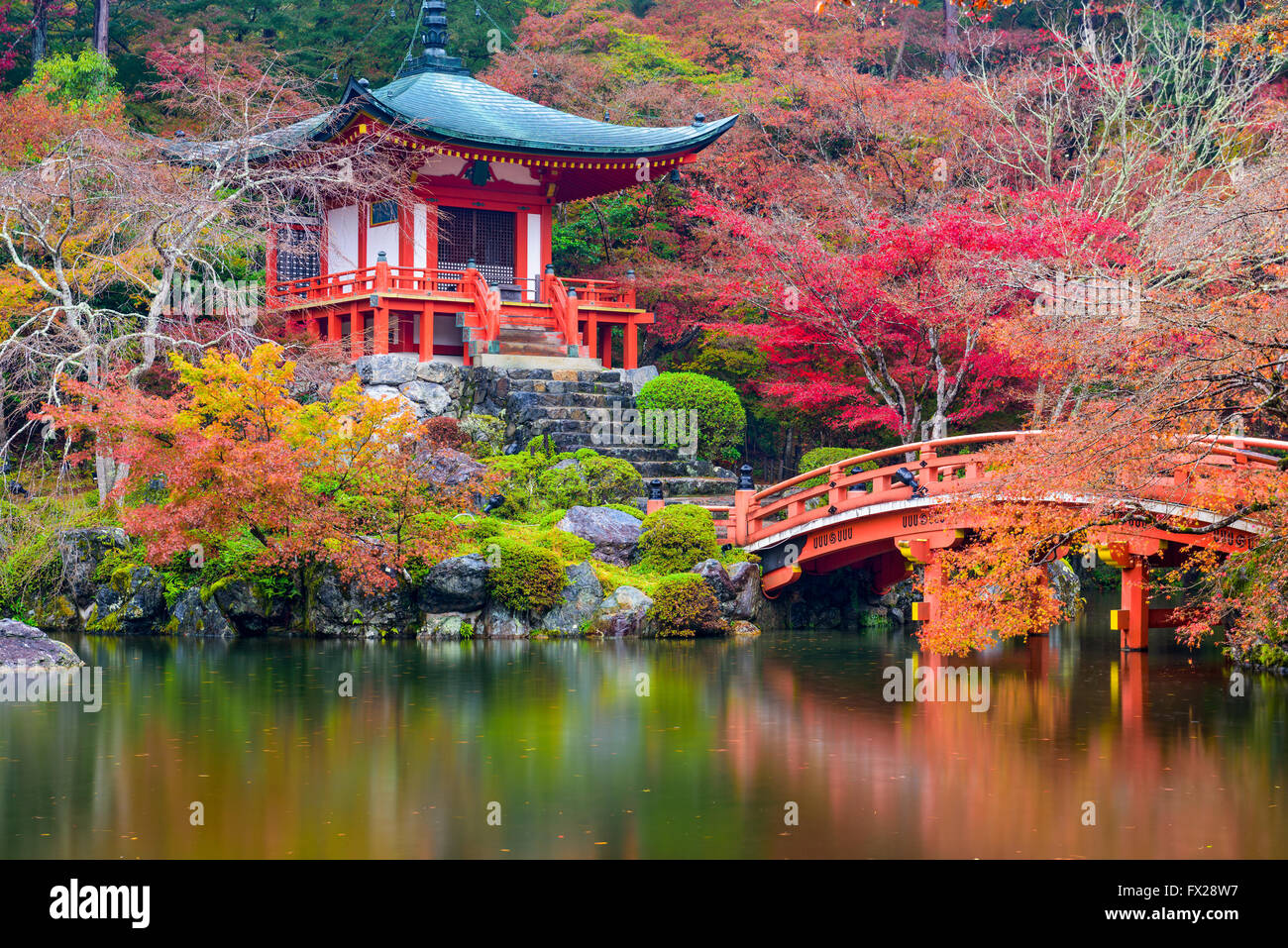 Kyoto, Japan am Daigo-Ji-Tempel im Herbst. Stockfoto
