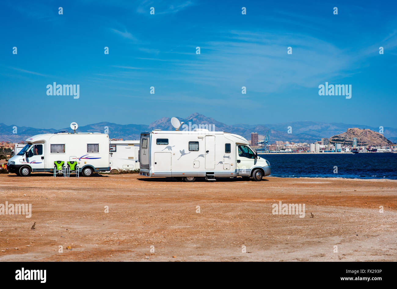 Freizeitfahrzeug Bahnhof Stockfoto