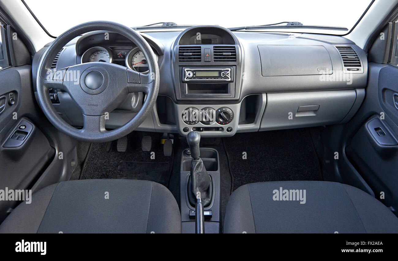 Occasion/Gebrauchtwagen Innenraum gesehen auf dem Rücksitz Stockfoto