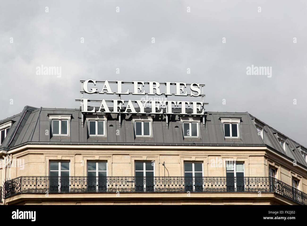 Die Galeries Lafayette Gebäude in Paris, Frankreich Stockfoto