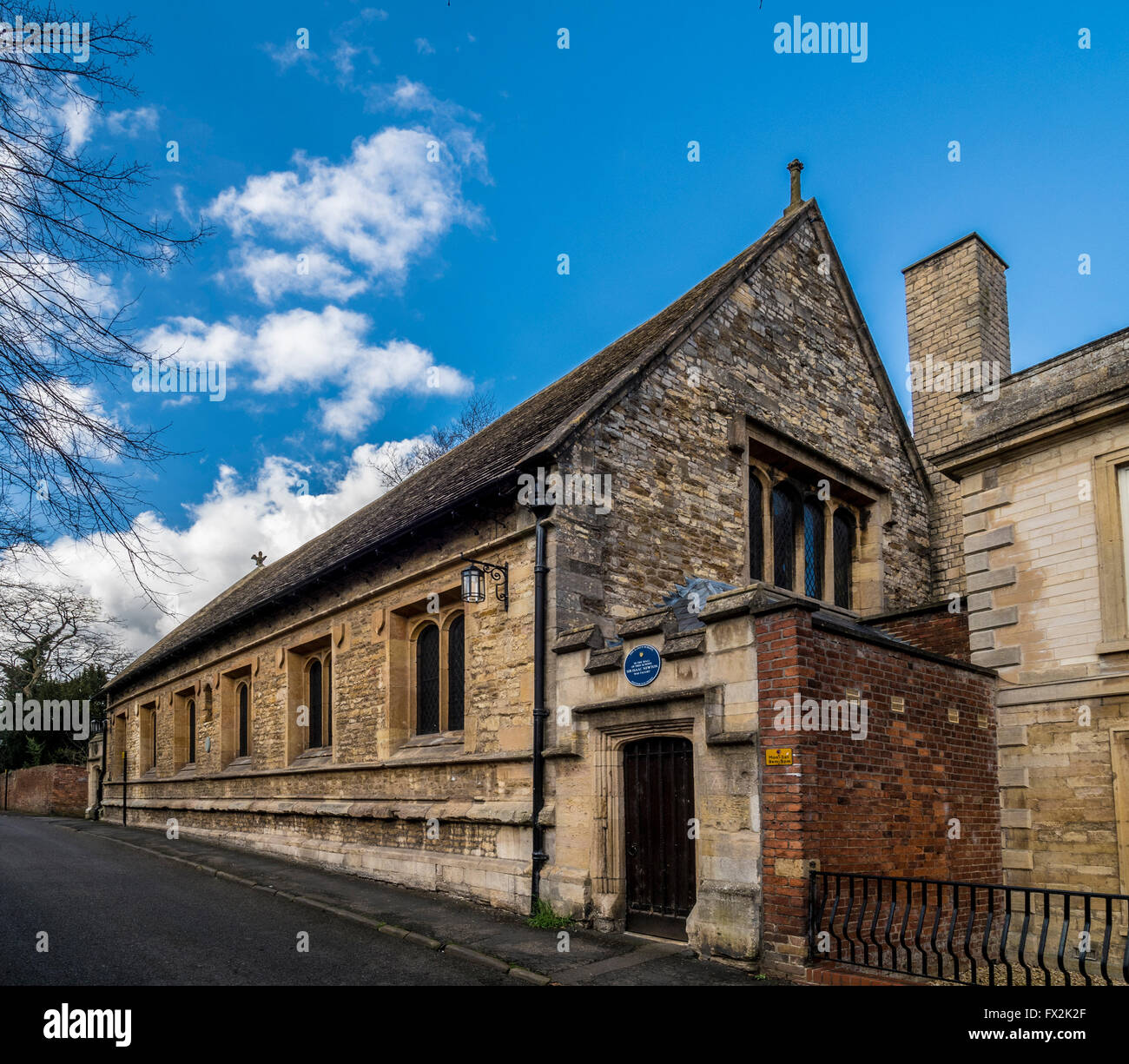 Der Original König Schulgebäude in Grantham, Lincolnshire, UK, wo Sir Isaac Newton unterrichtet wurde. Stockfoto