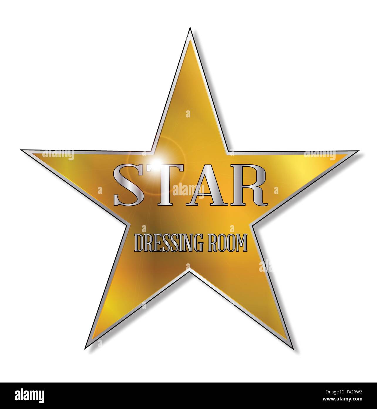 Der Stern, wie man Sie an der Garderobe des Theaters Star act Stock Vektor