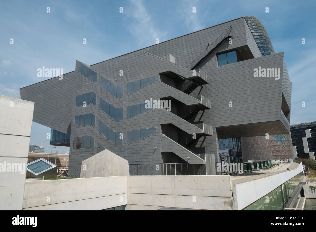 Das Design Museum, das Museu del Disseny de Barcelona, Glories, Barcelona, Katalonien, Spanien. Stockfoto