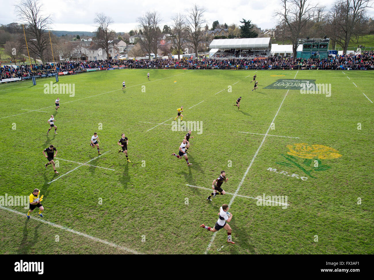 04.09.2016, the Melrose sieben-a-Side Rugby Union, Fußball, Turnier, Greenyards, Melrose, Schottland. Stockfoto