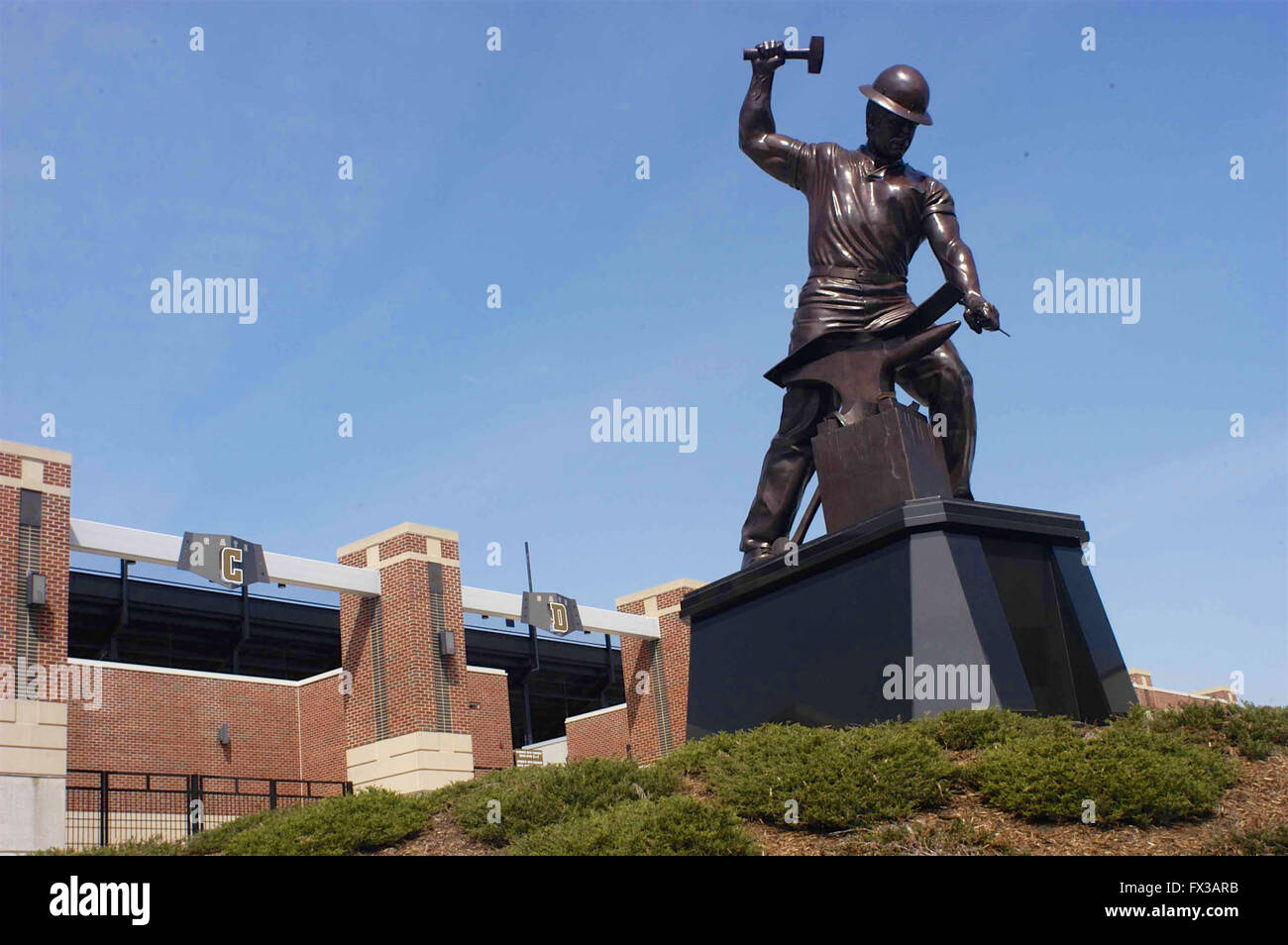 Ross Ade-Stadion und Kesselflickern, Purdue University, West Lafayette, Indiana Stockfoto