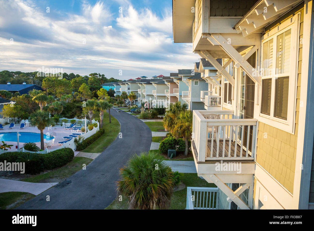 Fripp Island, South Carolina, USA.  Ferienhäuser. Stockfoto Fripp Island, South Carolina, USA.  Ferienhäuser. Stockfoto