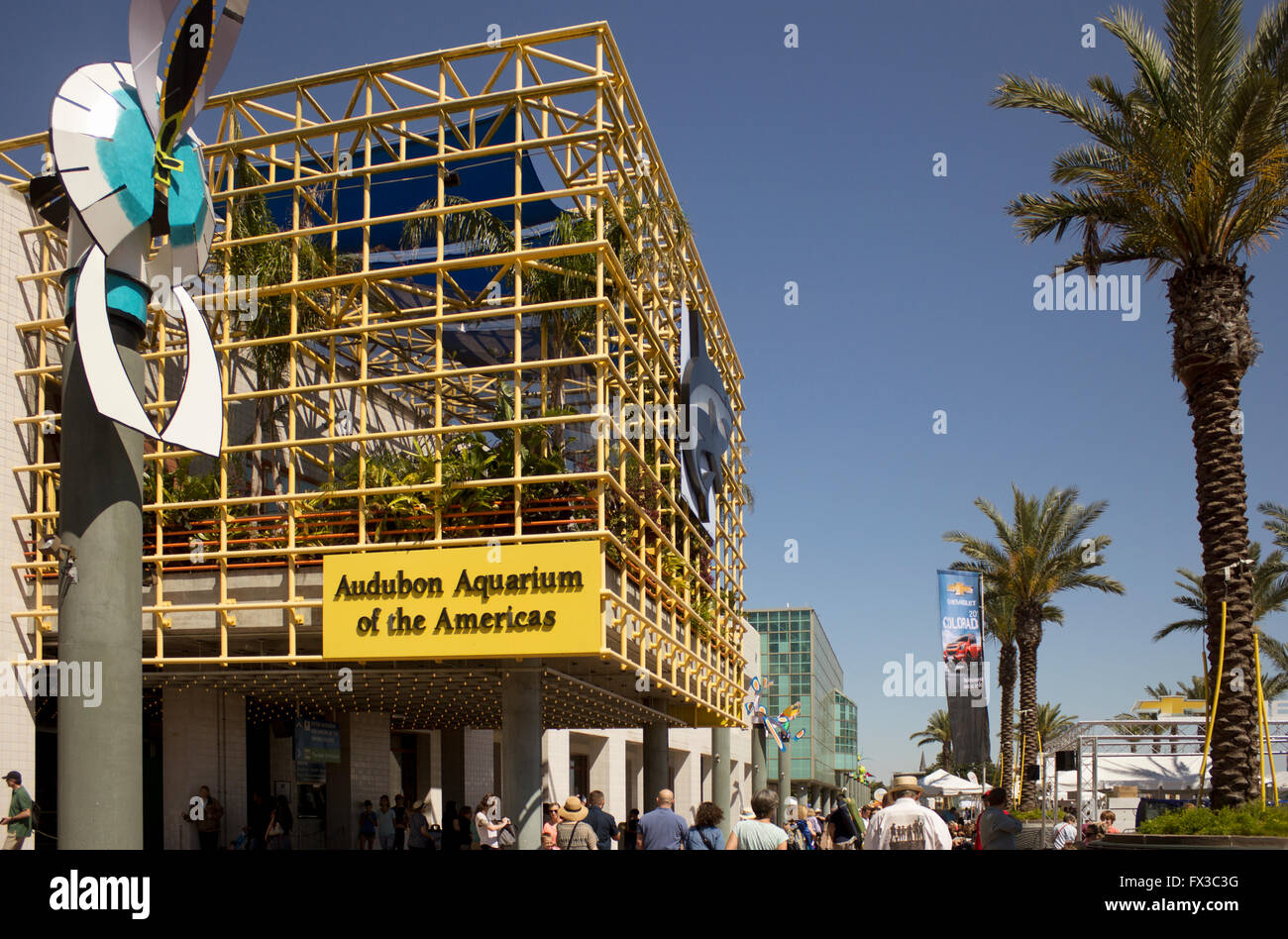 Aquarium of the Americas am Riverwalk in der Innenstadt von New Orleans. Stockfoto