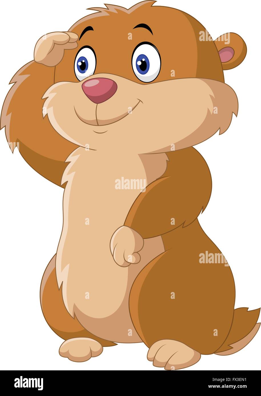 Lustige Cartoon Murmeltier Stock Vektorgrafik Alamy