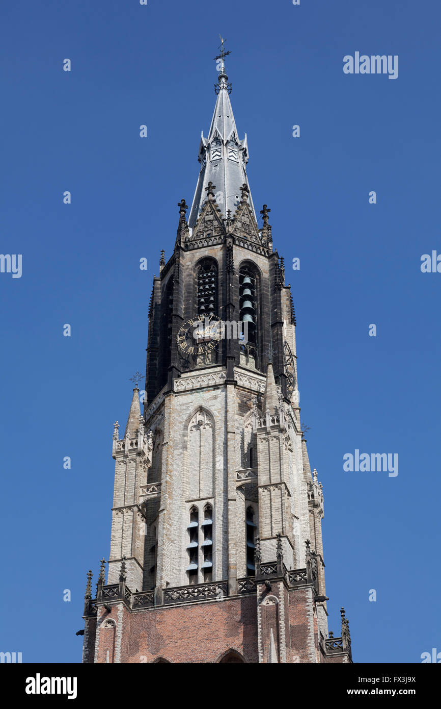 Turm der neuen Kirche in Delft, Holland Stockfoto