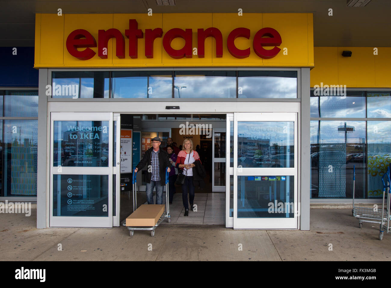 Das IKEA-Möbelhaus in Vaughan, Ontario, am 18. Oktober 2015. Stockfoto