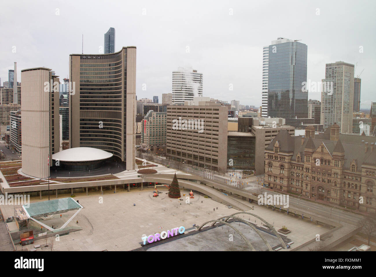 Toronto City Hall in Toronto, Ontario, auf 21, 2015. Stockfoto