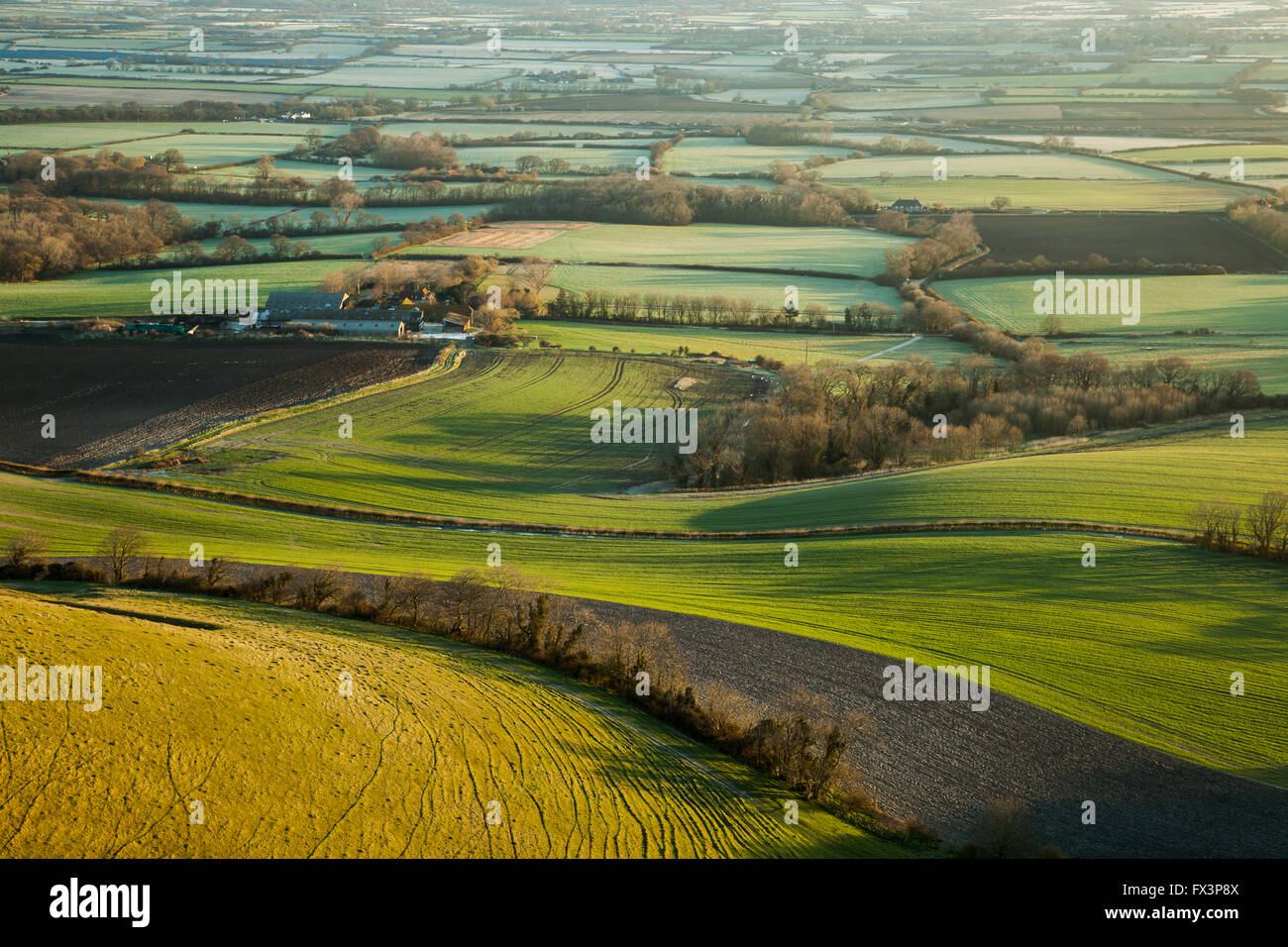 Frühling in South Downs National Park, East Sussex, England. Stockfoto