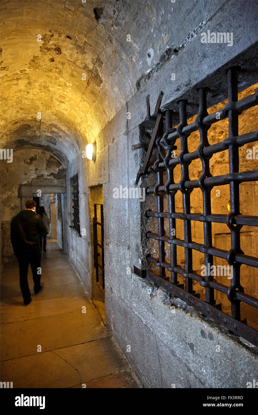Die Gefängnisse im Palazzo Ducale, Venedig, Veneto, Italien. Stockfoto