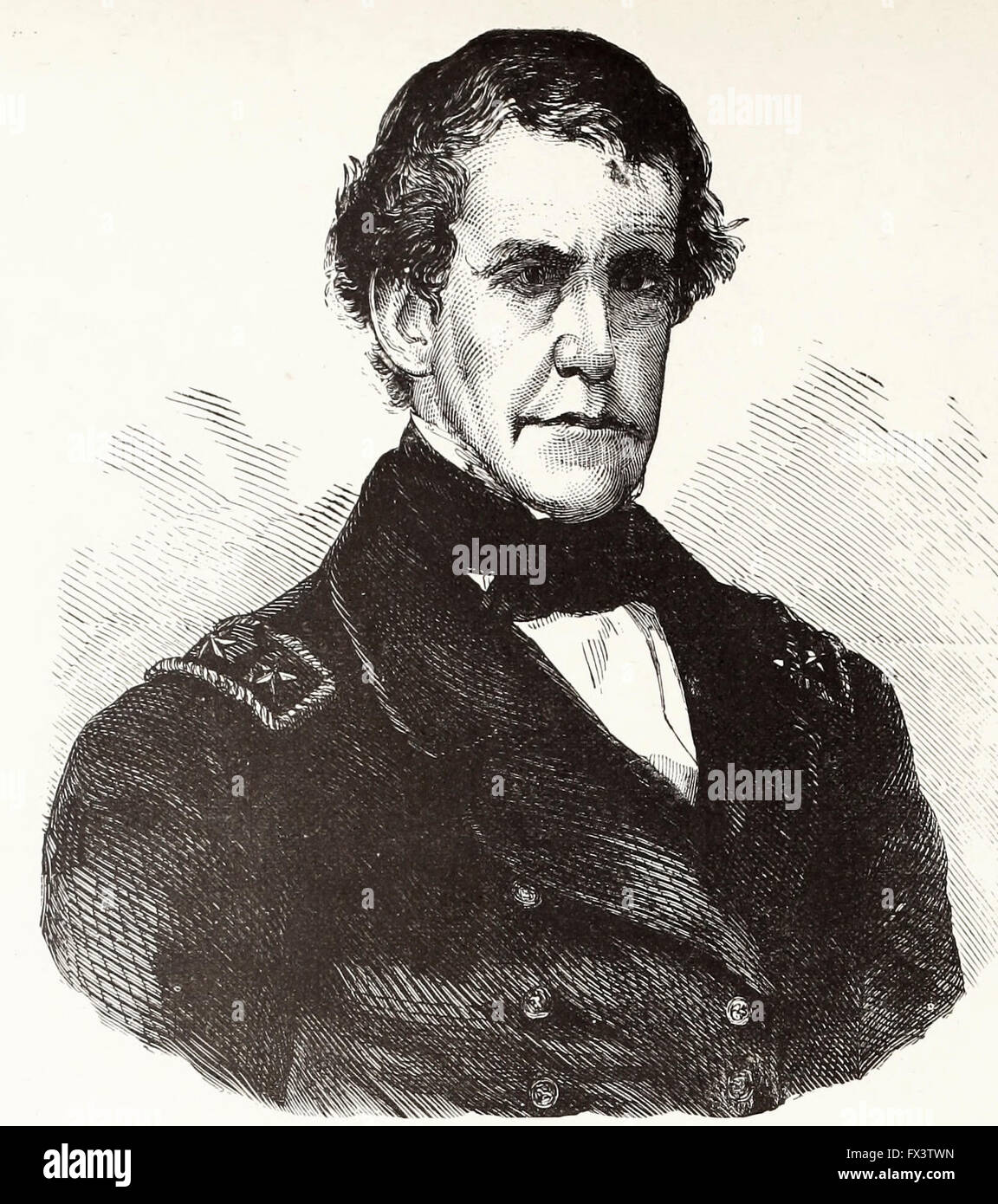 Hinterer Admiral Charles Wilkes, Union Navy, USA Bürgerkrieg Stockfoto