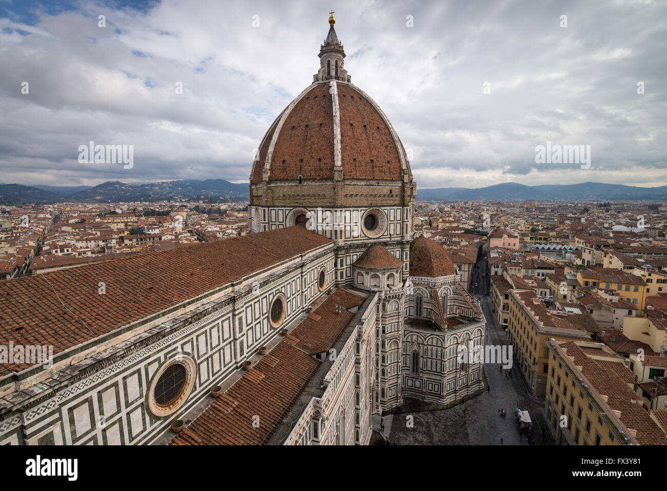 Dom-Blick vom Campanile di Giotto Glockenturm Florenz, Firenze, Toscana, Italien, EU, Europa Stockfoto