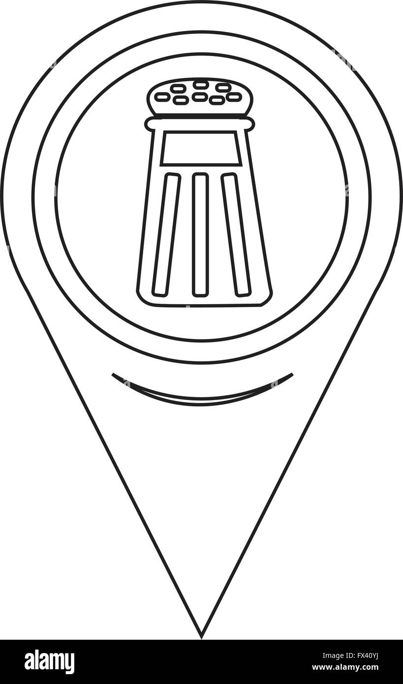 Karte Zeigersymbol Pfeffer shaker Stock Vektor